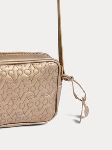 Girl | Alimos Shoulder Bag In Gold Leather | Gold