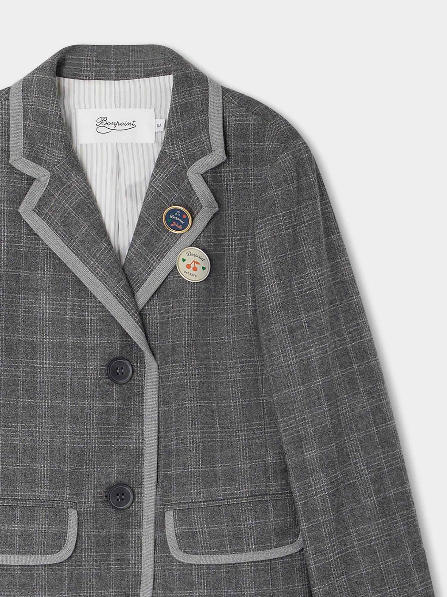 Girl | Ginevra Flannel Jacket | Medium Heathered Gray
