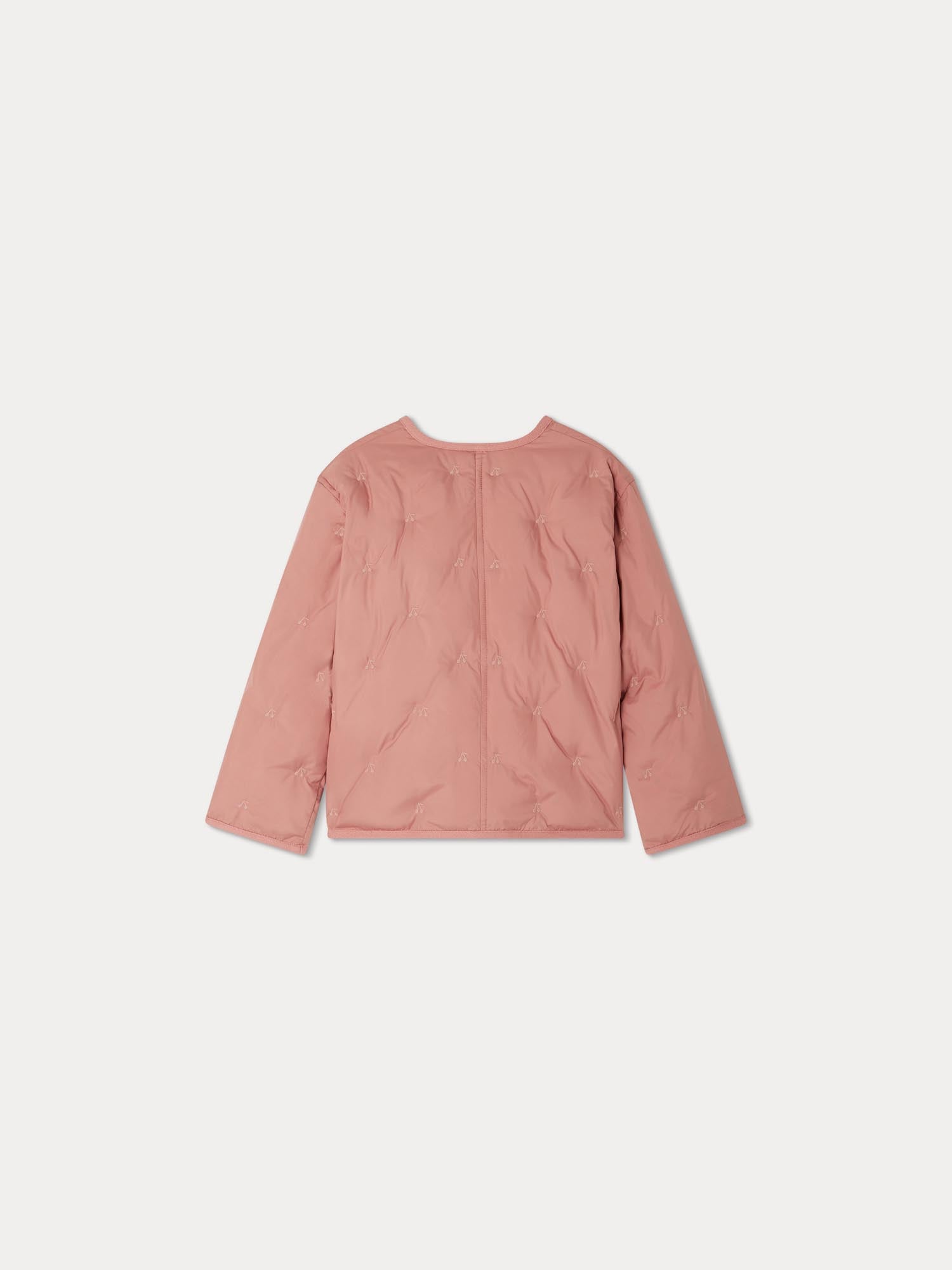 Girl | Tanvi Quilted Jacket With Embroidery | Faded Pink