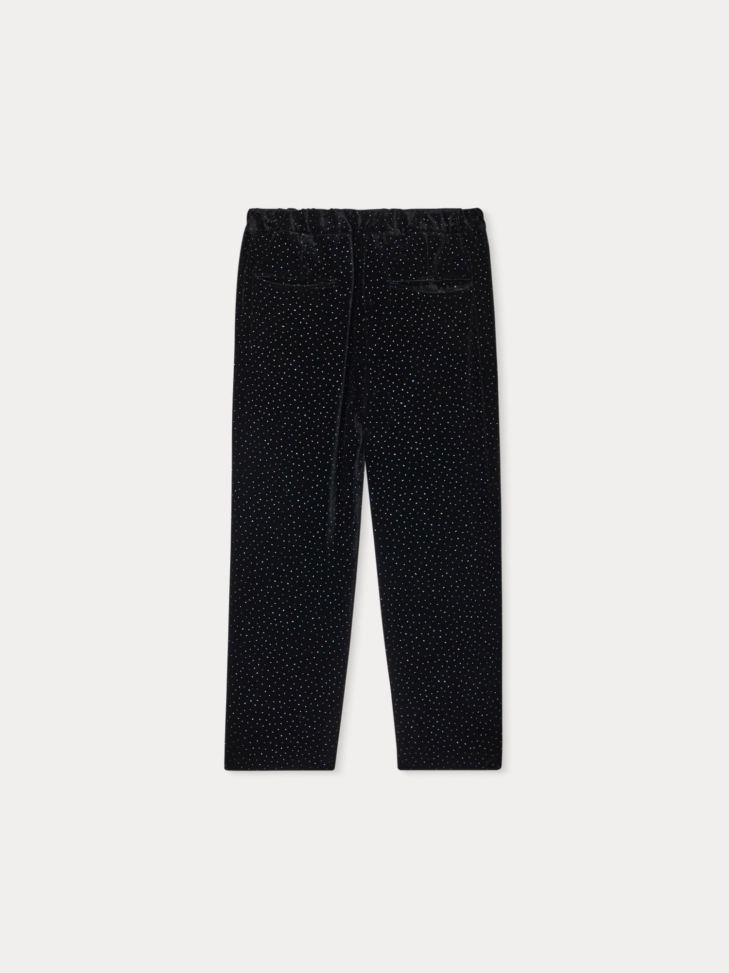 Girl | Georgiana Silk Velvet Pants | Black