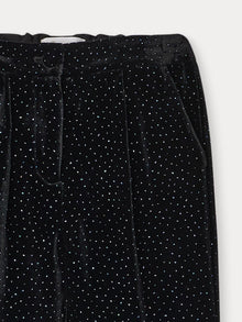 Girl | Georgiana Silk Velvet Pants | Black