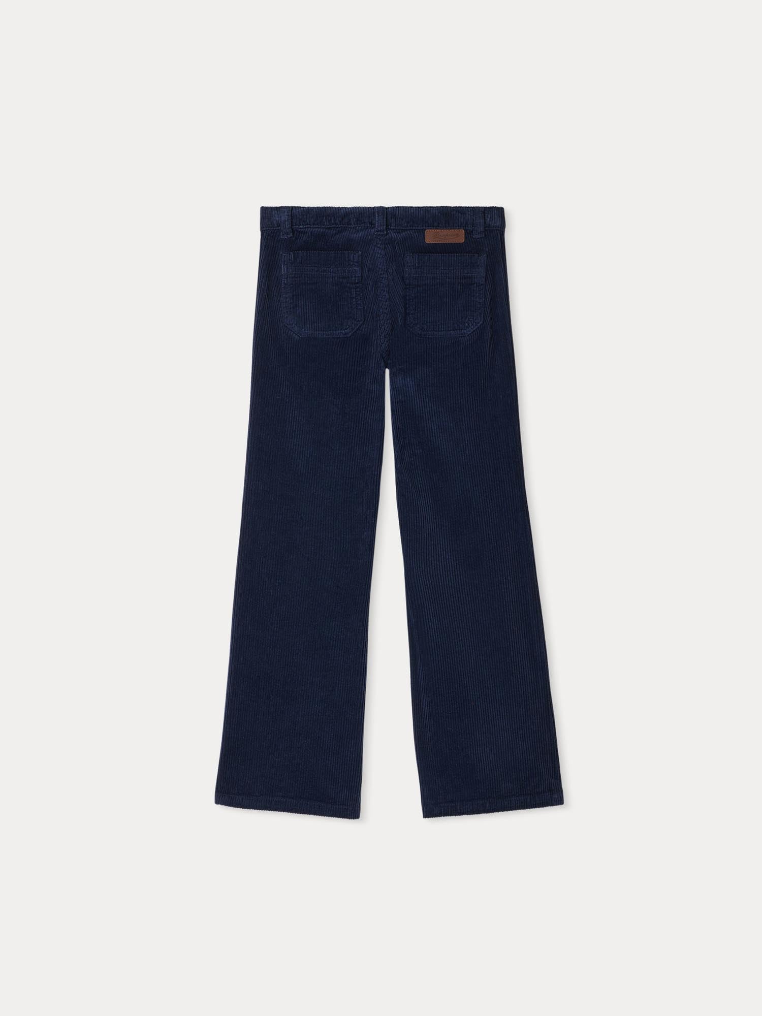 Girl | Junon Pants In Dark Blue Corduroy | Navy