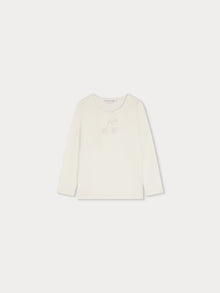 Girl | Gracieuse Cherry Sequin T Shirt | Natural White