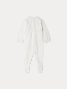Unisex | Tintina Pajamas With Embroidered Star Pattern Collar | Sand