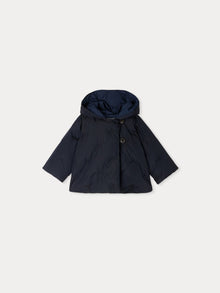 Girl | Bonno Midnight Blue Puffer Jacket With Embroidery | Midnight Blue