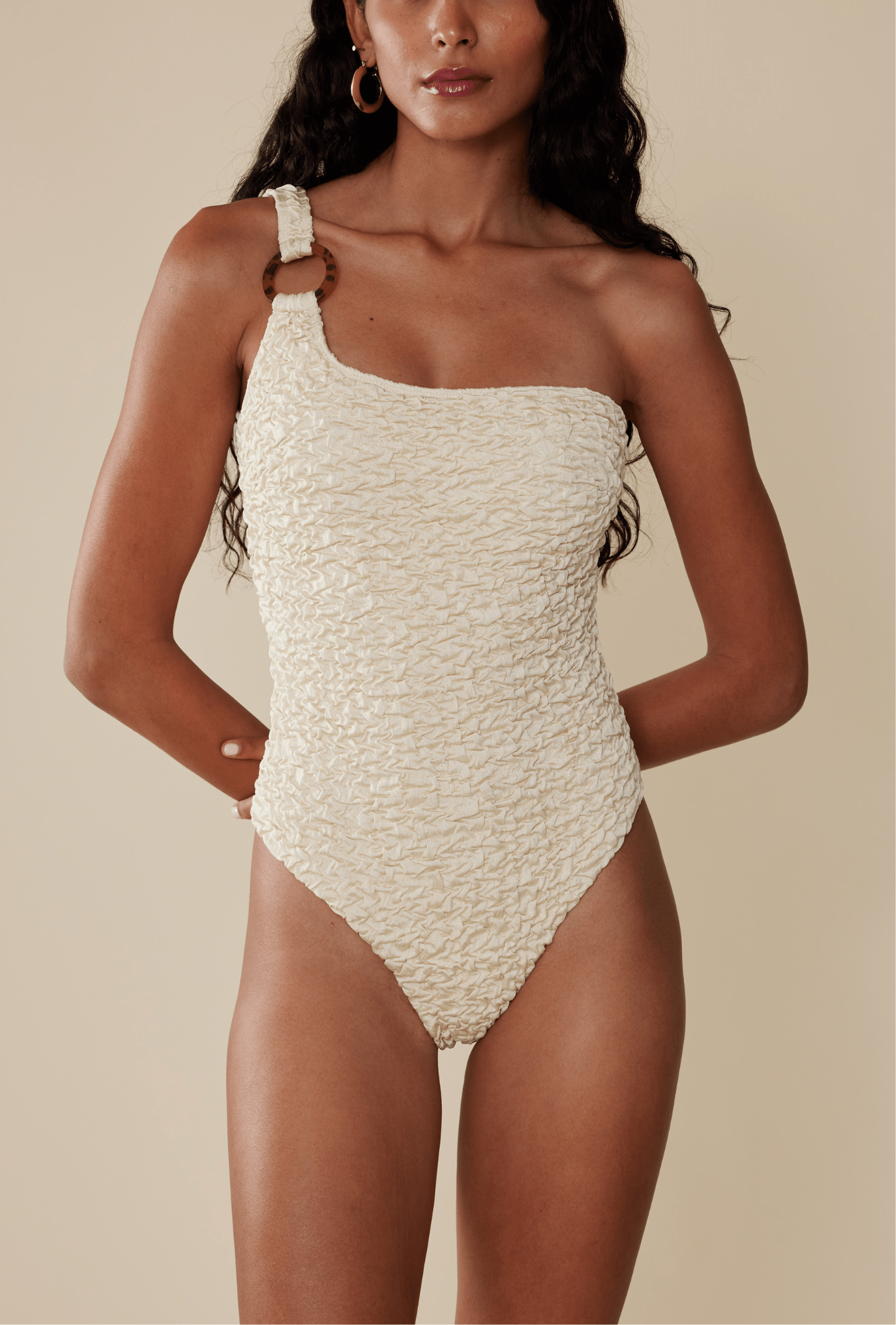 The Jessi One Piece | Ivory Luxe Crinkle