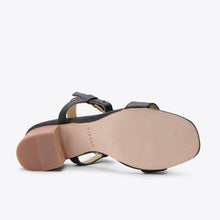 Lucia Block Heel Sandal Black Women's Leather Sandal Nisolo