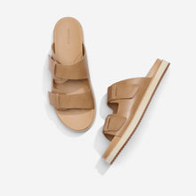 Womens | Ella Flatform Slide | Almond