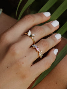 Butterfly Opal Ring | Opal | 14K Gold Plated Brass