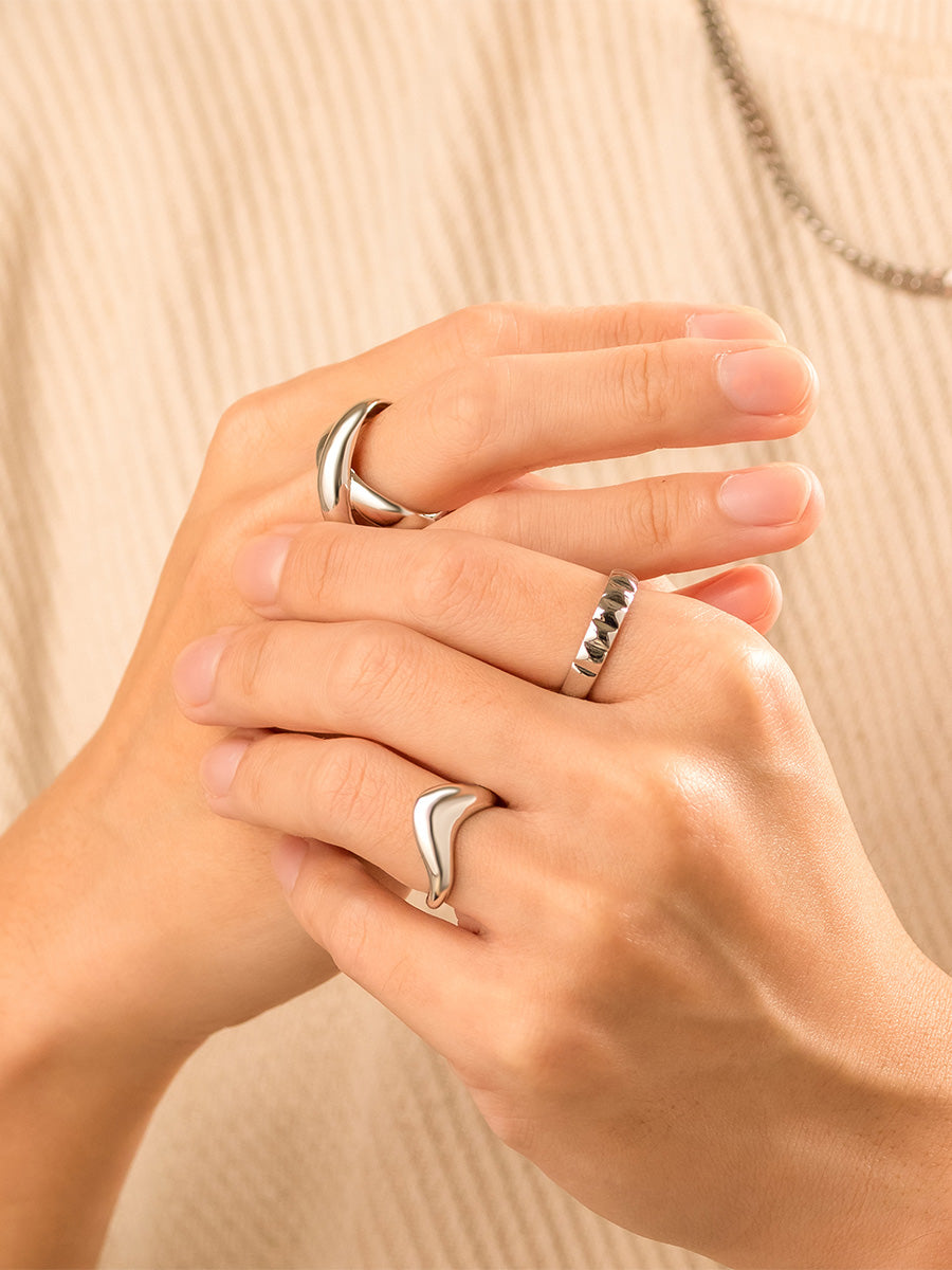 Checker 925 Sterling Ring | 925 Sterling Silver
