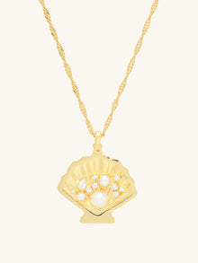 Sundaze Shell Necklace | Natural Gemstone | 14K Gold Plated Brass
