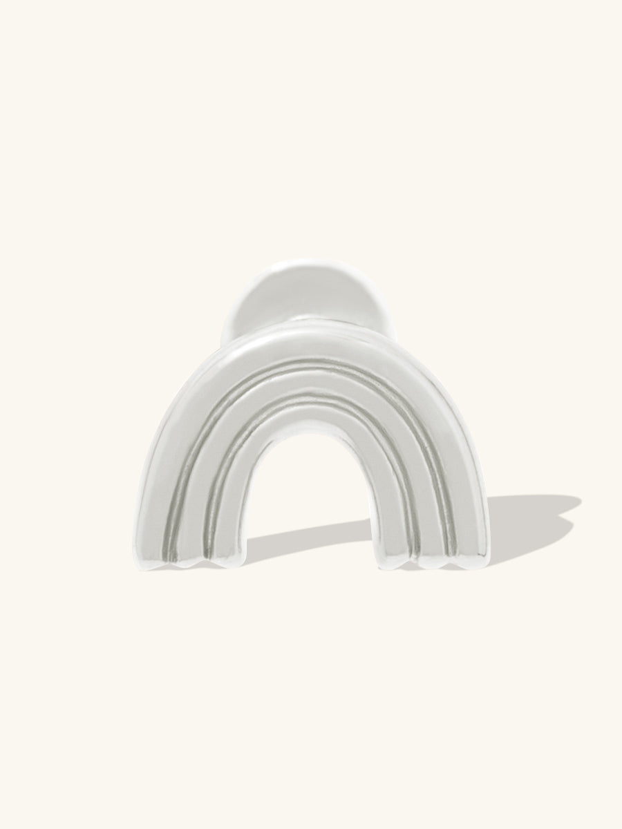 Rainbow Flat Back Earring | Silver Rhodium Plated Brass