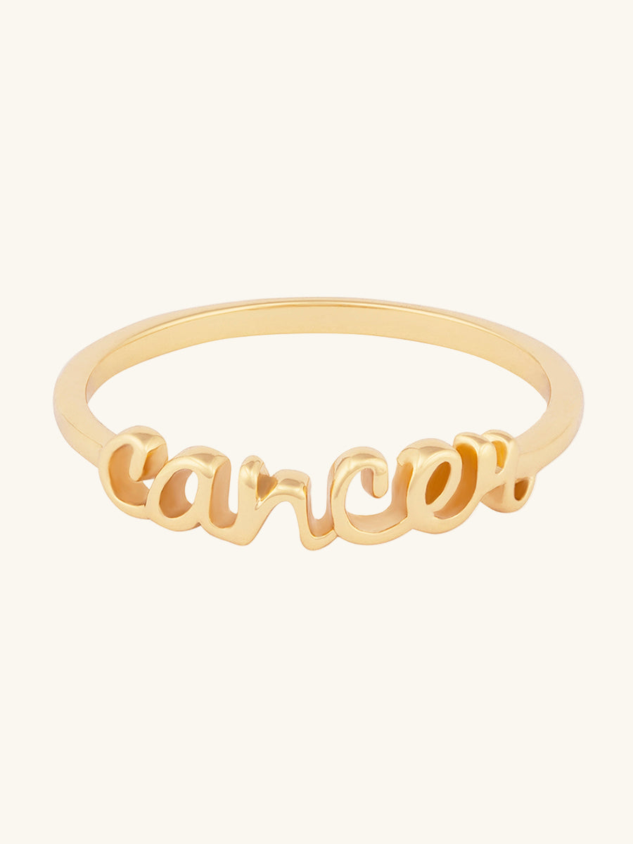 Cancer Ring  | 14K Gold Plated Brass
