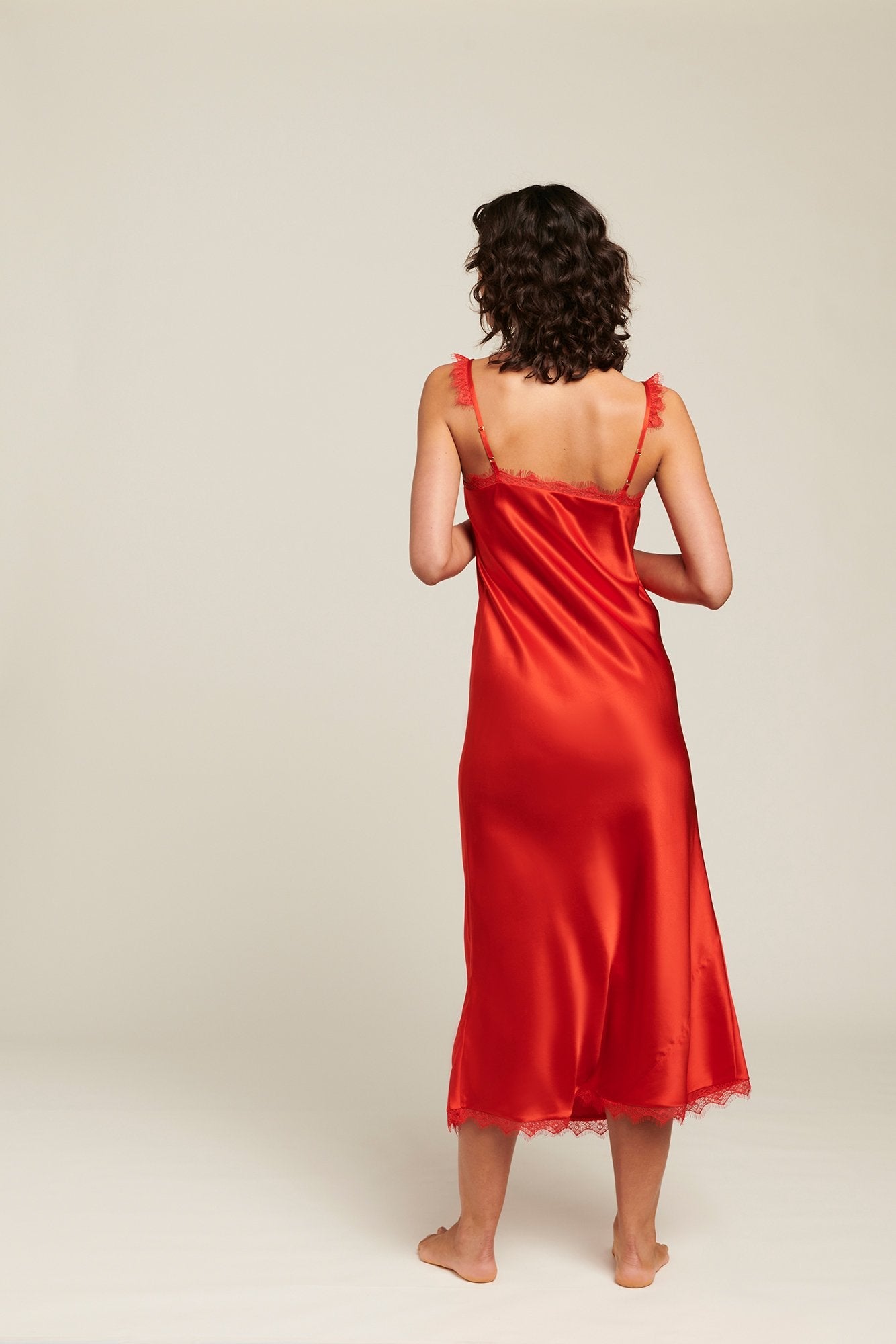 Sonata Silk Slip | Scarlet