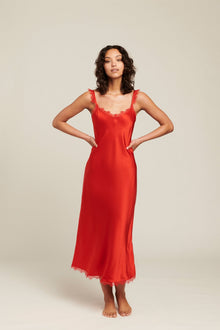 Sonata Silk Slip | Scarlet