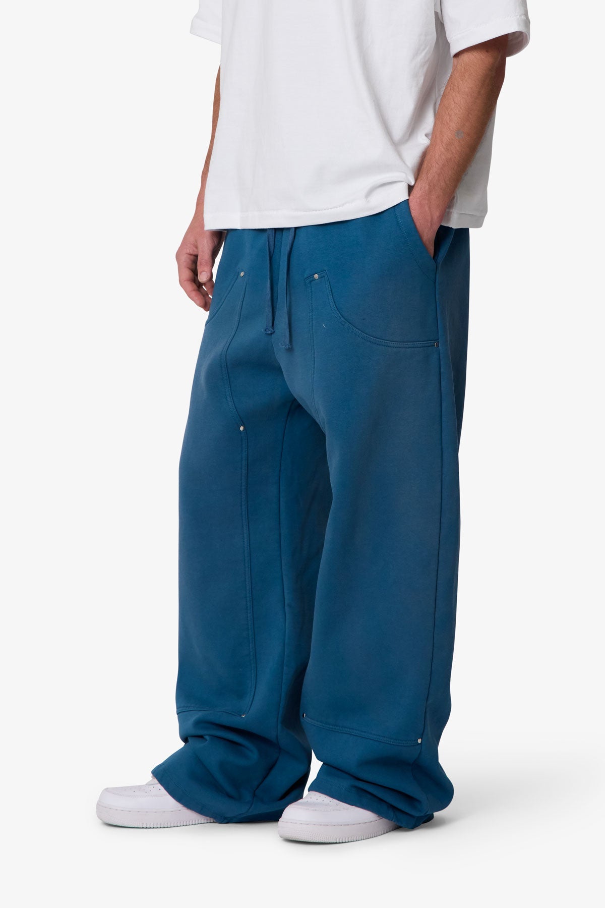 West Double Knee Sweatpants | Blue
