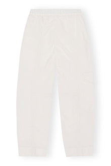 White Elasticated Curve Trousers | Egret