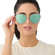 Womens | Kinsley Sunglasses | Silver | Aquatic Awe Lenses