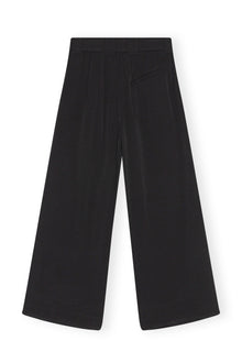 Wide Jacquard Trousers | Black