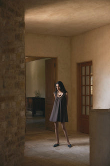 Aya | Winnie Organic Cotton U-Neck Mini Dress in Size Small
