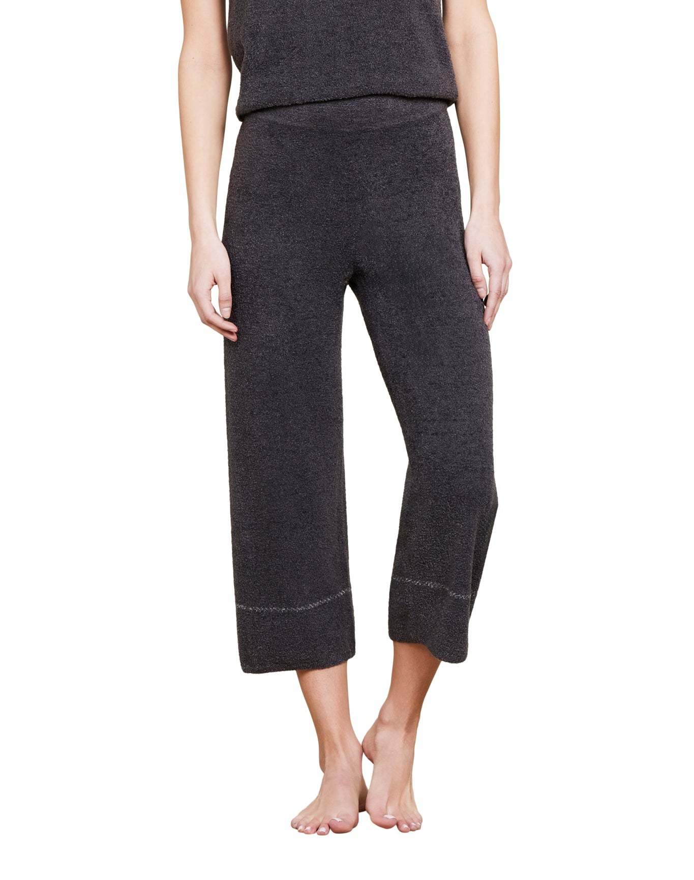 Women | Cozychic Lite Contrast Stitch Cropped Pant | Carbon-Pearl
