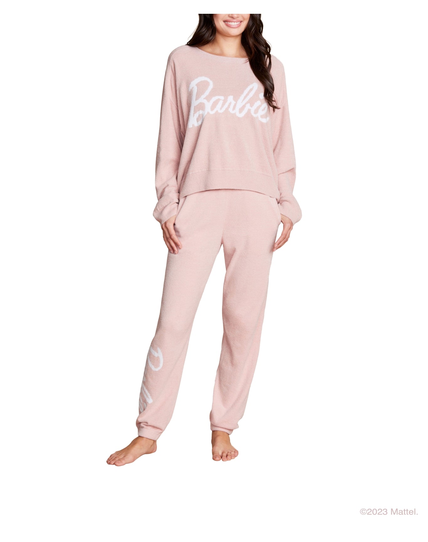 Women | Cozychic Ultra Lite Barbie Pullover | Dusty Rose-White