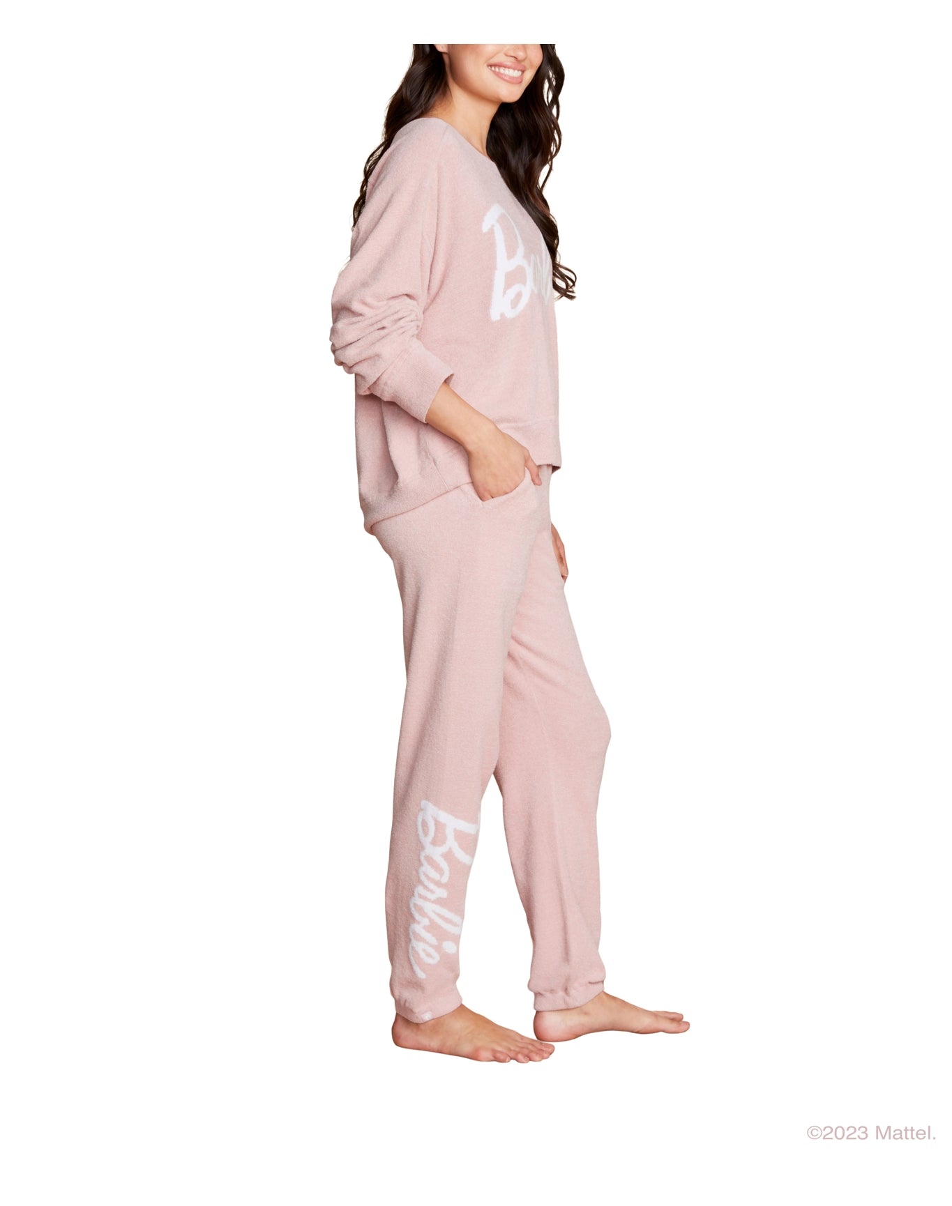 Women | Cozychic Ultra Lite Barbie Pullover | Dusty Rose-White