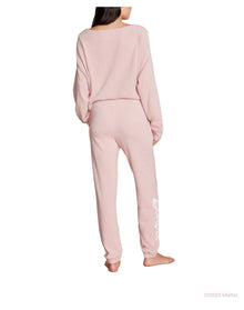 Women | Cozychic Ultra Lite Barbie Pullover | Dusty Rose-White