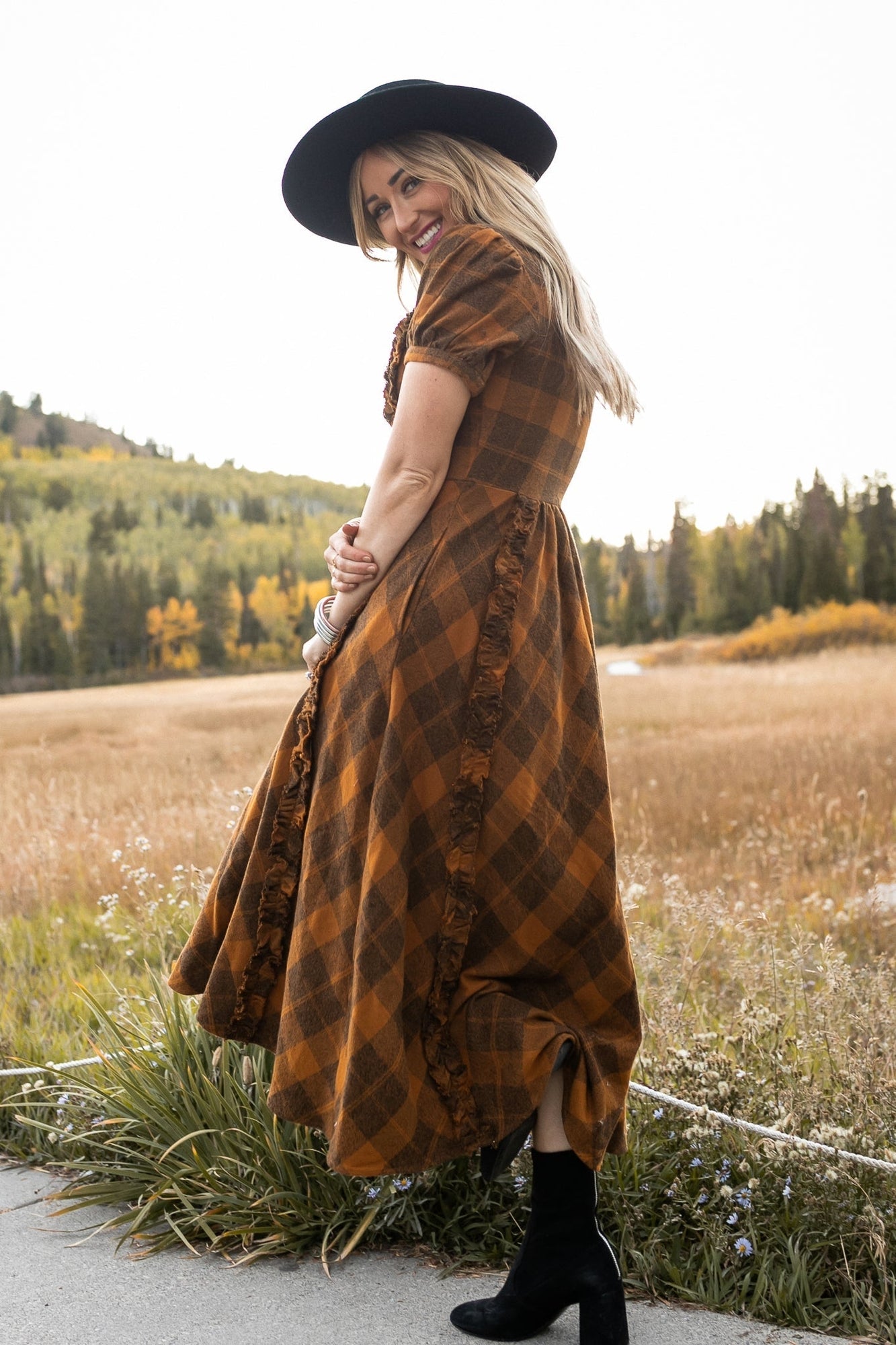 Women | Kimball Dress | Brown x Plaid