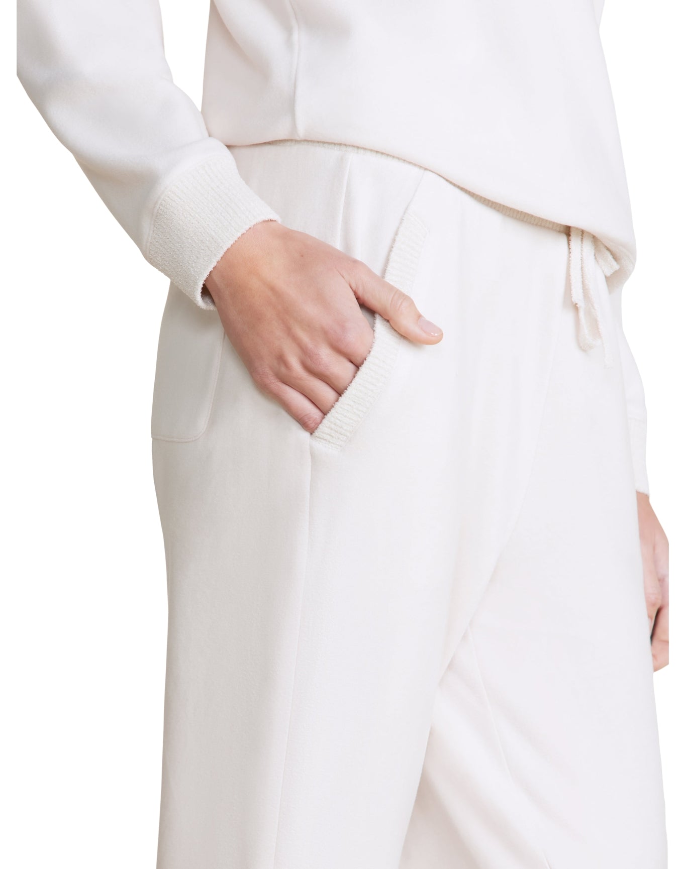 Women | MC Brushed Fleece Sweater Mix Tapered Pant | Sand Dune