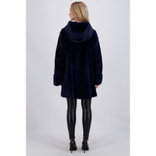 Women | Mink Hooded Jacket | Admiral Blue