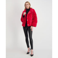 Women | Reversible Mink Jacket | Royal Red