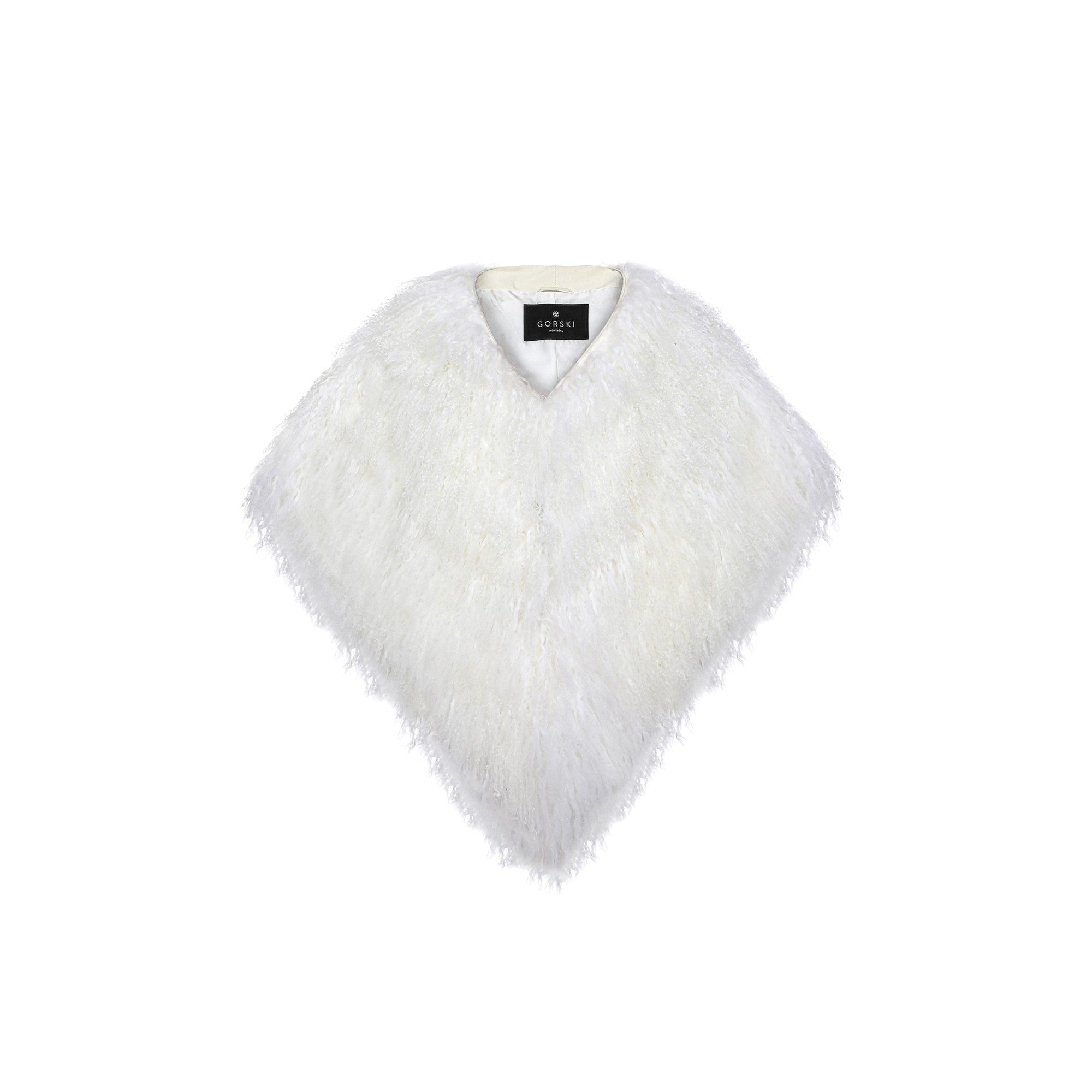 Women | Select Mongolian Lamb Shawl | White