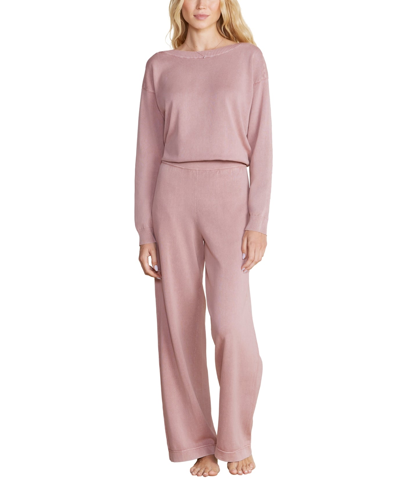 Women | Sunbleached Boatneck Pullover | Teaberry