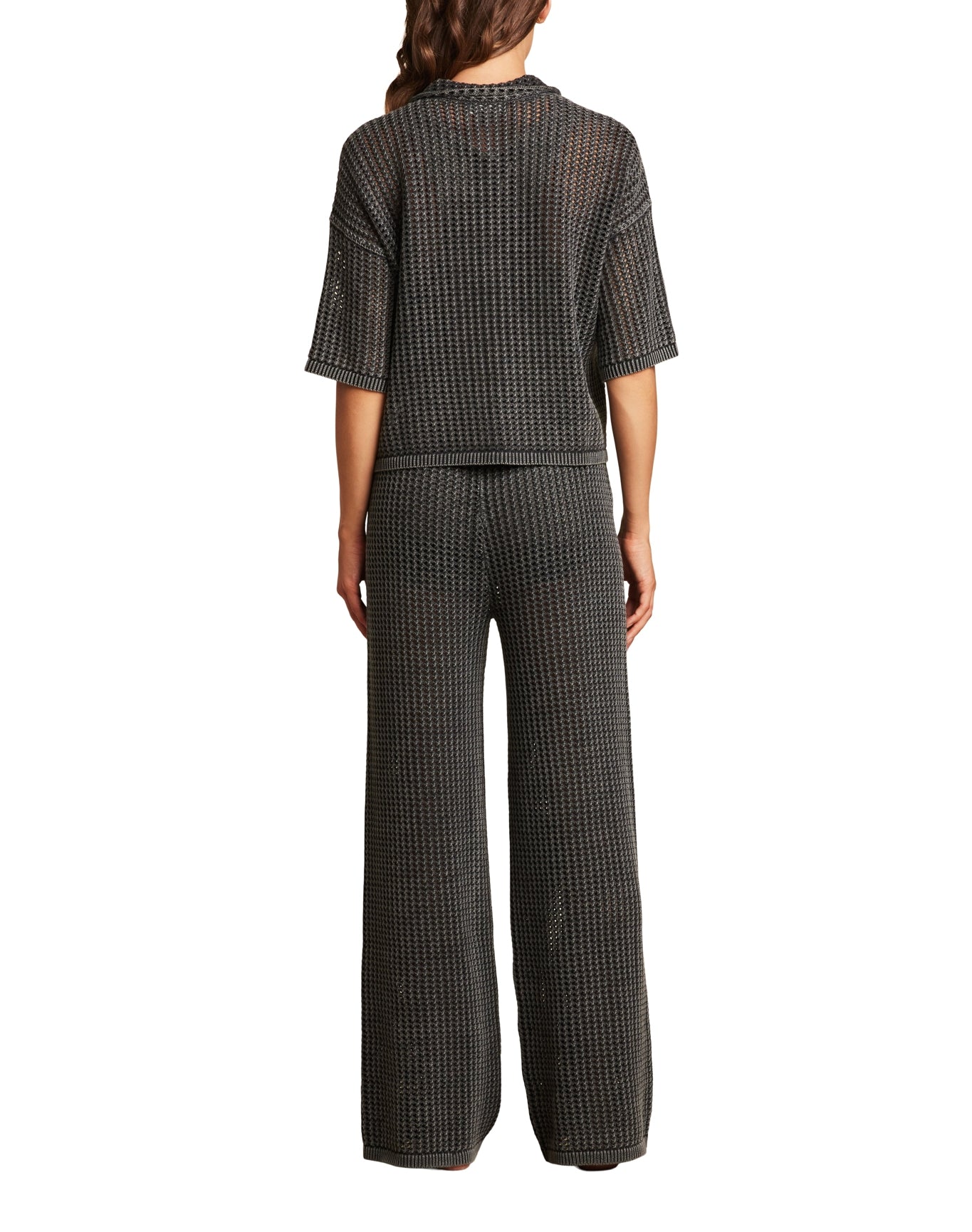 Women | Sunbleached Buttoned Short Sleeve | Faded Black