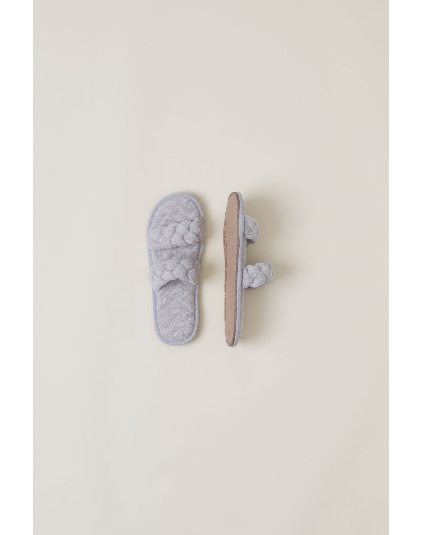 Women | Towelterry Braided Slipper | Fog Gray