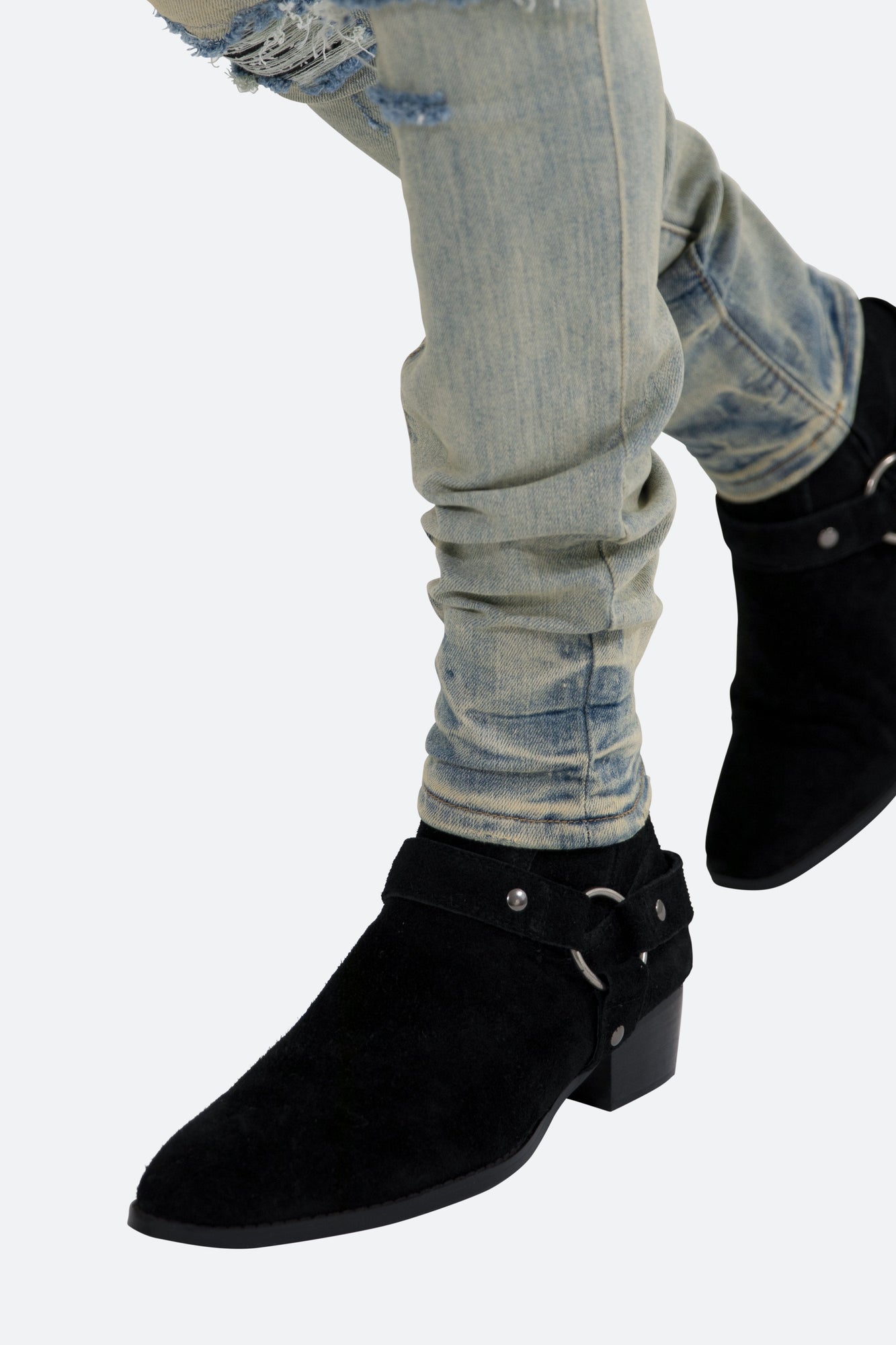 X165 Paisley Skinny Denim | Blue/Black