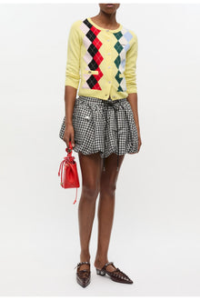 Yellow Check Cardigan | Pear Sorbet