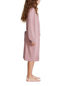 Youth | MC Soft Jersey Piped Robe | Moonbeam-White