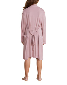 Youth | MC Soft Jersey Piped Robe | Teaberry-White