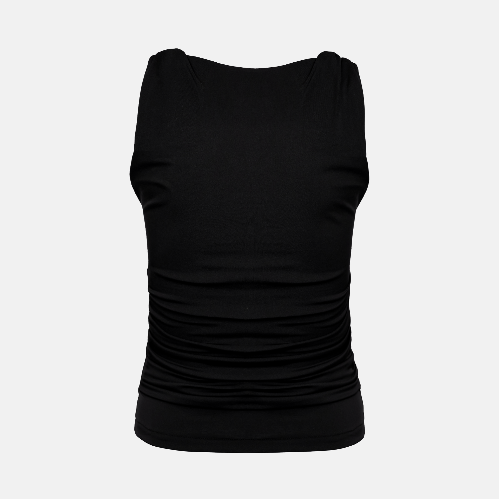 OW Collection ZOEY Draped Top Top 121 - Black