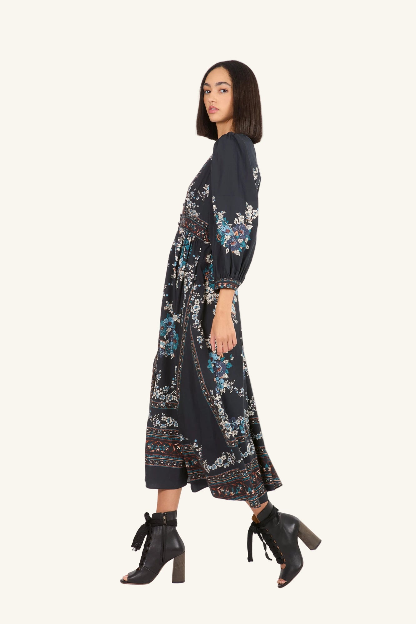 Zaria Dress | Dark Navy Floral