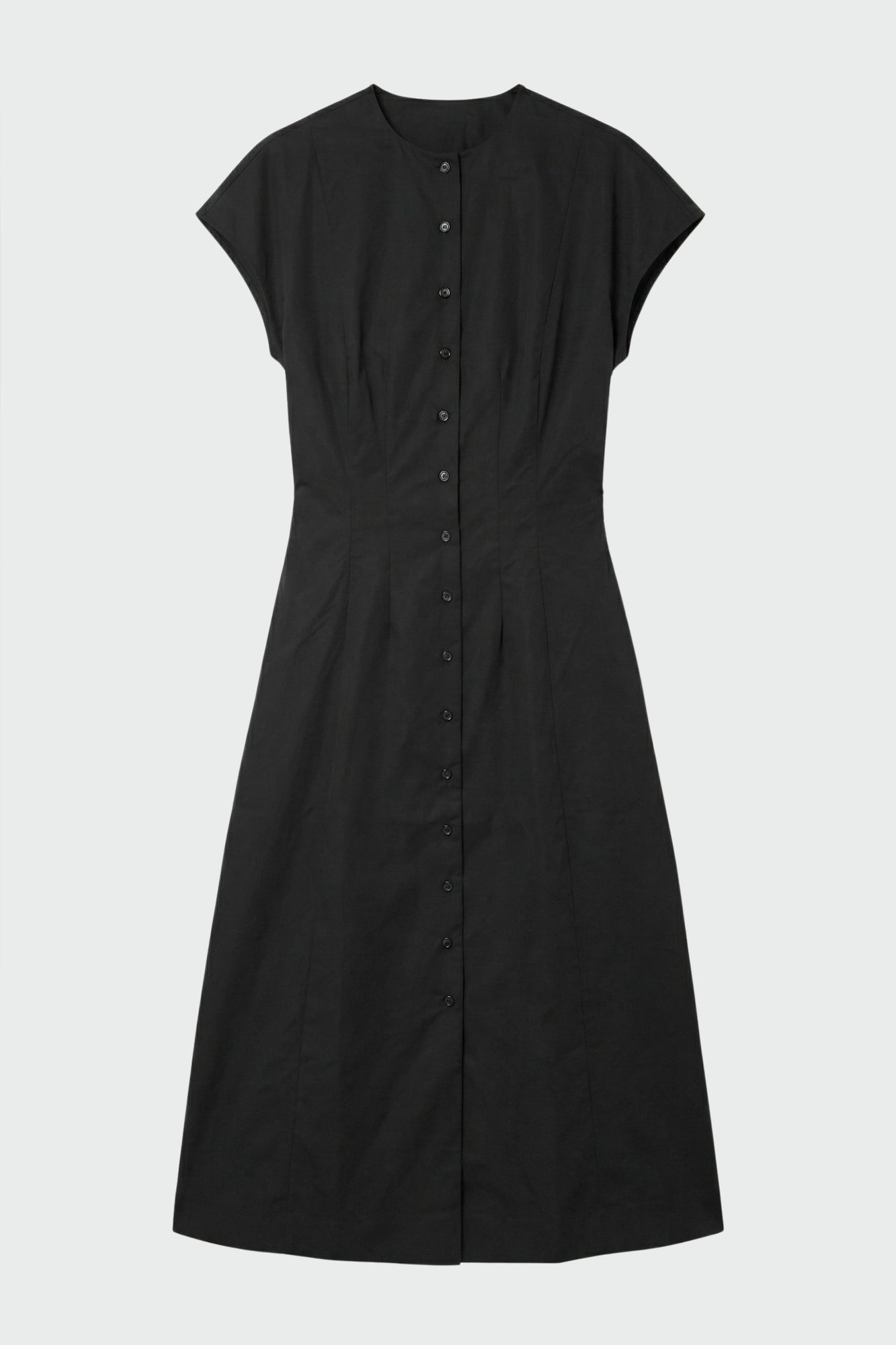 Charlotte | Zarine Sculpted Button Dress in Size Small - Flat