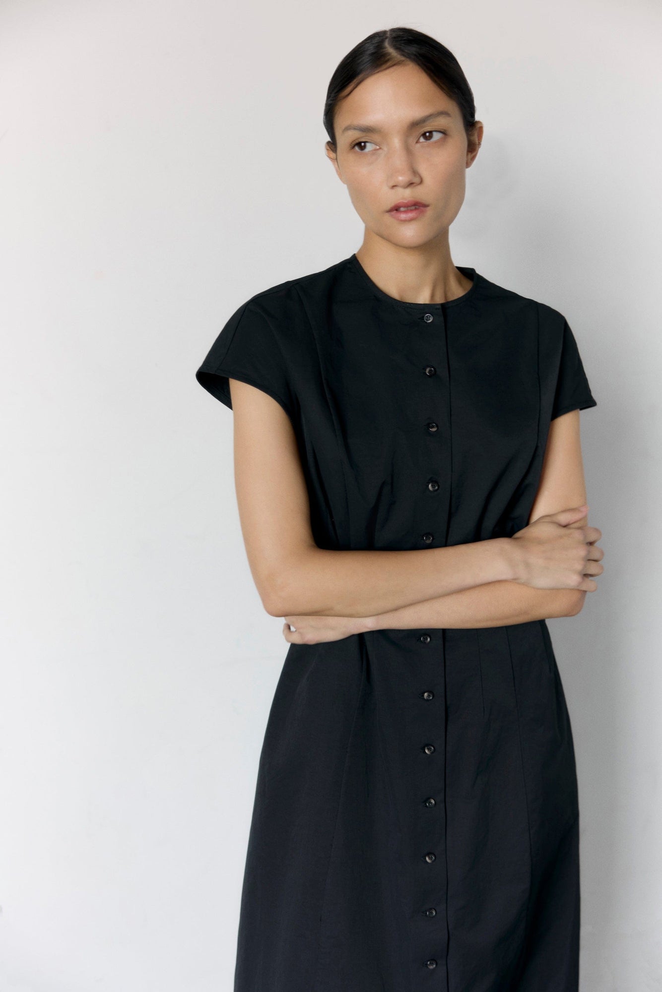 Charlotte | Zarine Sculpted Button Dress in Size Small