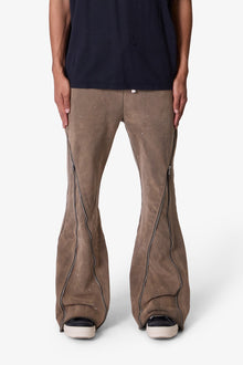 Zipper Flare Sweatpants | Olive