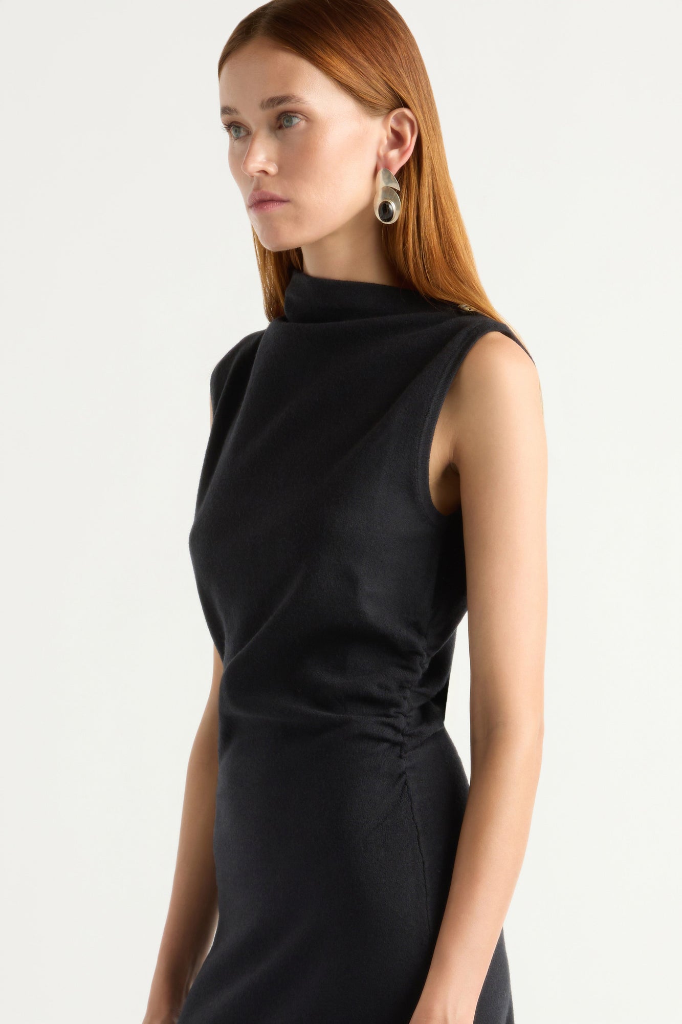 Kelsey | Abel Sleeveless Asymmetric-Neck Dress in Size Small