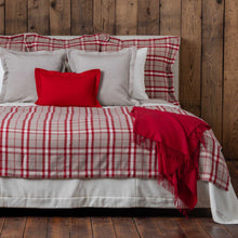 Aberdeen Euro Pillow | Light Taupe / Scarlet