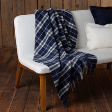 Wellington Throw | Navy / Ivory
