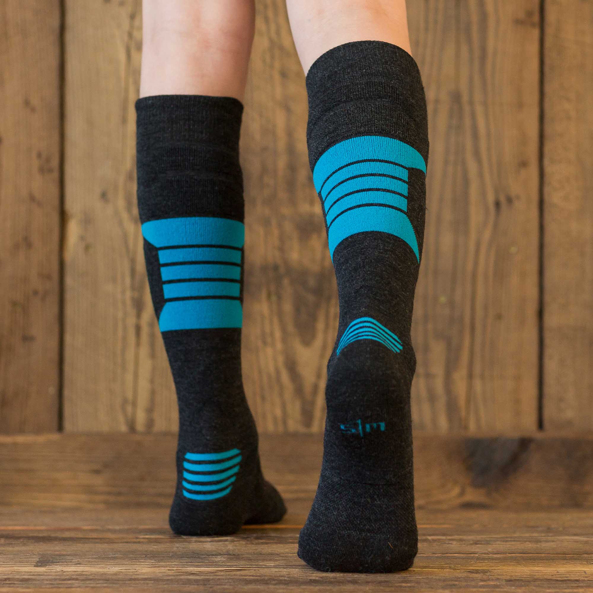 Unisex | Olympus Sport Sock | Charcoal / Cyan