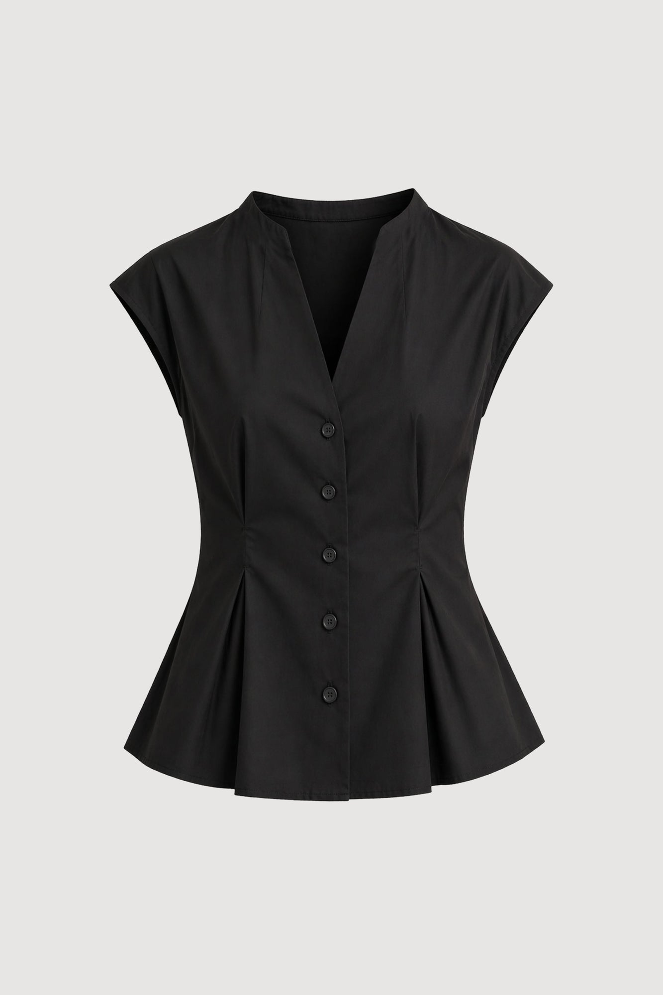 Arya | Acacia Cinch-Waist Sculpted Blouse in Size Small - Flat